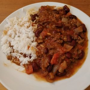 Chili con carne avec du riz
